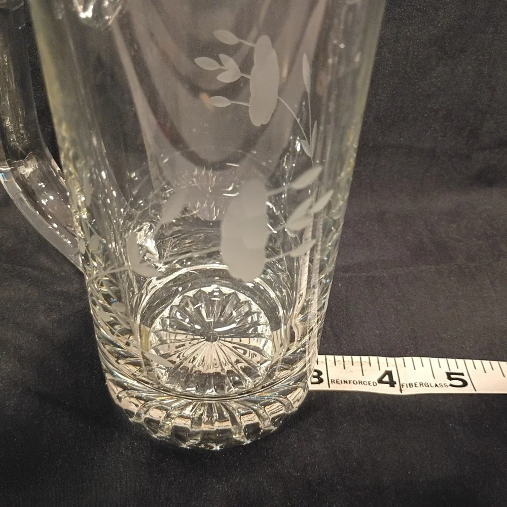 Vintage Princess House Crystal Heritage Set of 2 Beer Mugs 5.5 inches #412